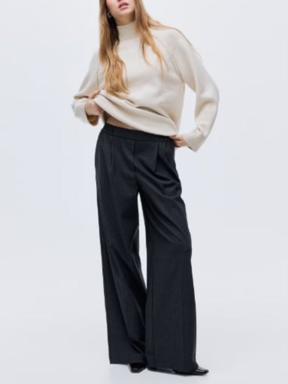 NWT H&M Black Wide Leg Pants